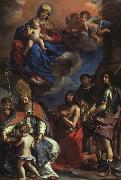  Giovanni Francesco  Guercino Virgin and Child with the Patron Saints of Modena oil painting on canvas